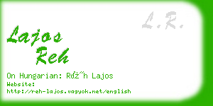 lajos reh business card